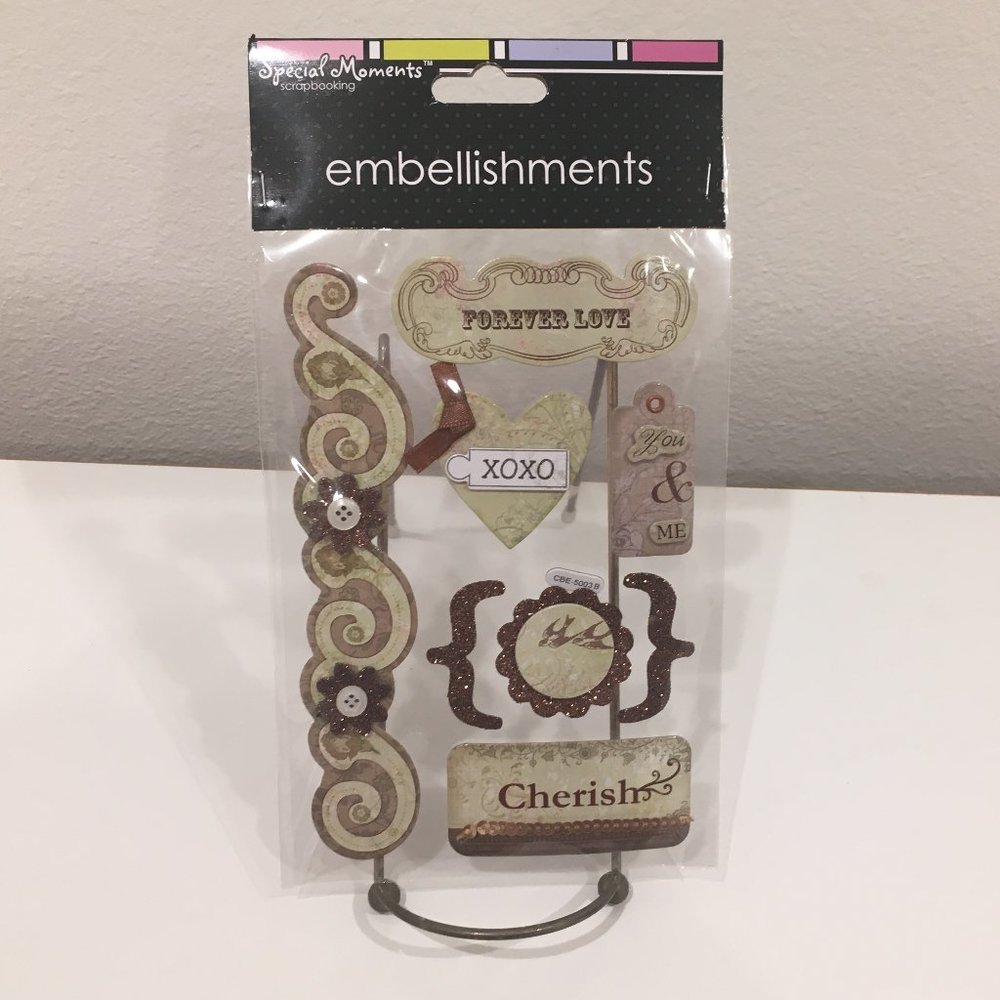 Special Moments Scrapbooking "Love & Romance" Stickers Embellishments Garnitures